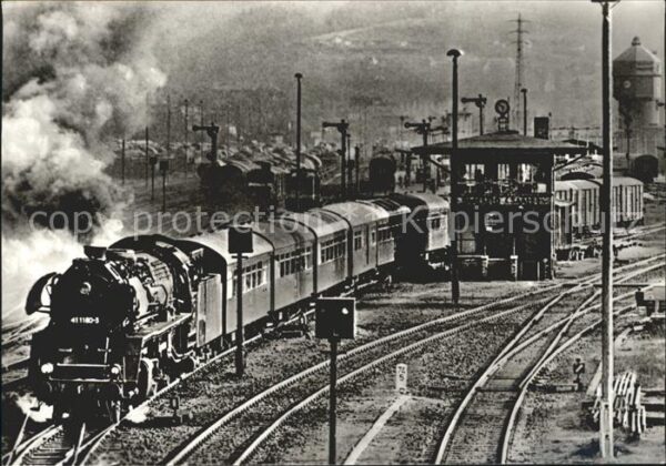 Saalfeld Saale Dampflokomotive im Einsatz Baureihe 41