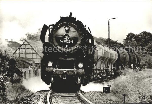 Golzow Brandenburg Dampflokomotive im Einsatz Baureihe 52_