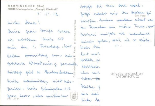 Wernigerode Harz FDGB Erholungsheim Georgij Dimitroff – Bild 2