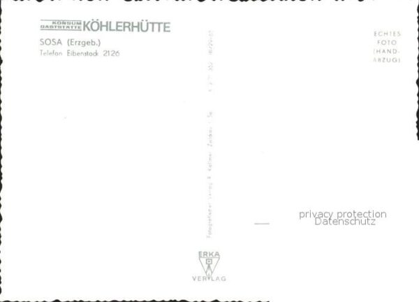 Sosa Erzgebirge Konsum Gaststätte Köhlerhütte – Bild 2