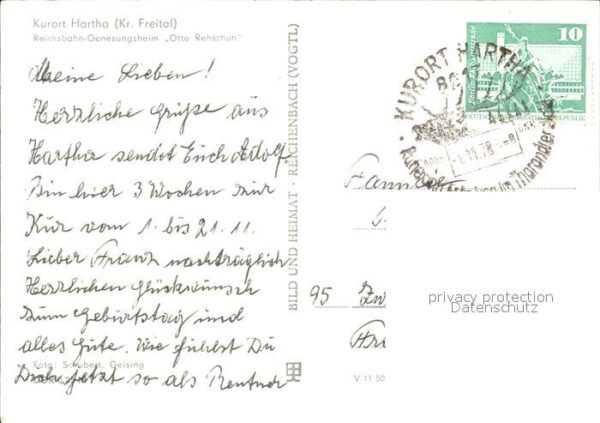 Hartha Tharandt Bad Reichsbahn Genesungsheim Otto Rehschuh – Bild 2