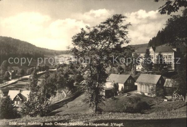 Klingenthal Vogtland Blick vom Aschberg auf OT Steindröba