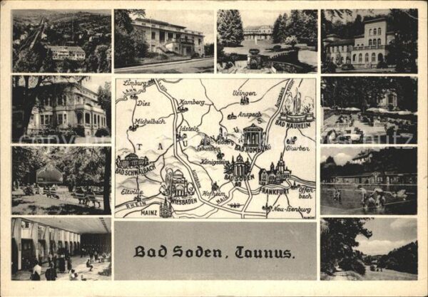 Bad Soden Taunus Übersichtskarte Orts und Teilansichten