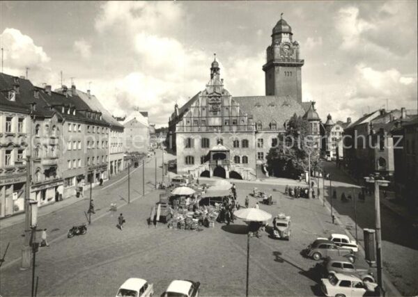 Plauen Vogtland Altmarkt mit Rathaus