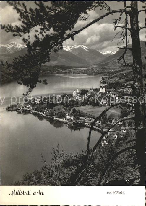 Millstatt Millstaettersee am Millstättersee Fliegeraufnahme