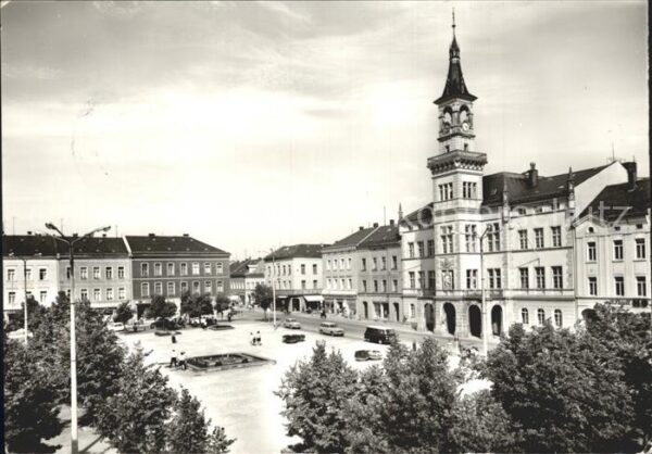 Oelsnitz Vogtland Markt mit Rathaus