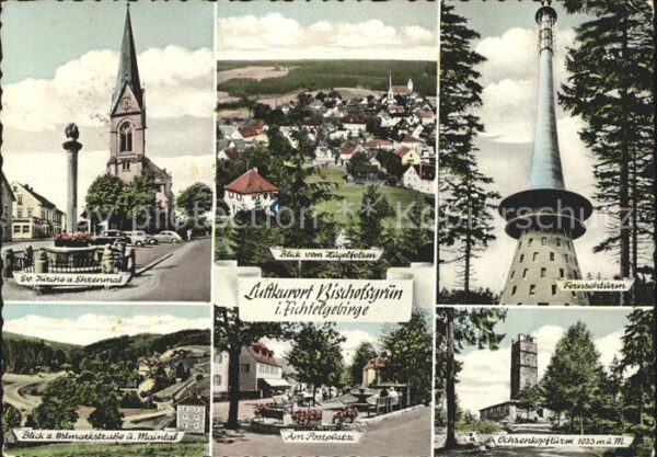 Bischofsgruen Fernsehturm Ochsenkopfturm Postplatz