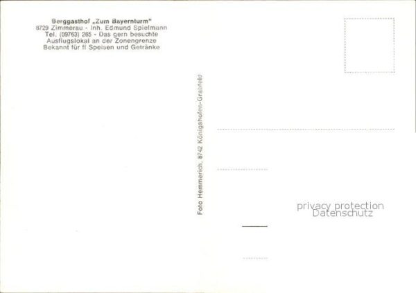 Zimmerau Rhoen-Grabfeld Berggasthof zum Bayernturm – Bild 2