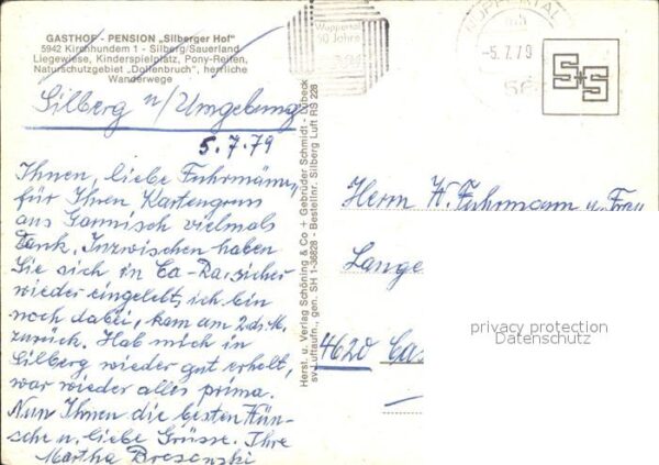 Kirchhundem Fliegeraufnahme Gasthaus Pension Silber – Bild 2
