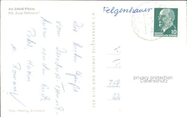 Pillnitz Am Schloss Pillnitz mit MS Ernst Thälma – Bild 2