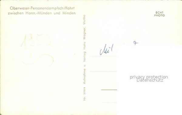 Hann. Muenden Oberweser Personendampfschiff – Bild 2