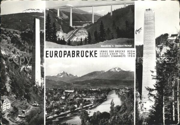 Innsbruck Europabrücke Brennerautobahn Teilansich