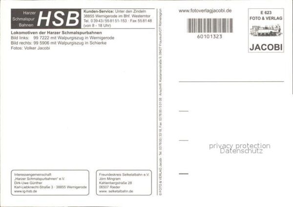 Lokomotive Harzer Schmalspurbahnen Walpurgiszüge – Bild 2