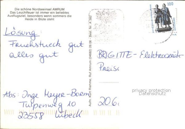 Leuchtturm Lighthouse Amrum Heide – Bild 2
