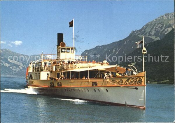 Dampfer Seitenrad DS Lötschberg Brienzersee Berner Oberla