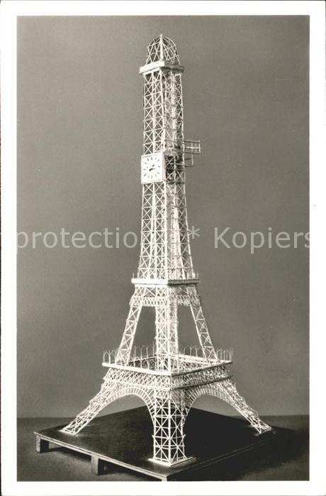 Uhren Strohkunstuhr Eiffelturm Paris