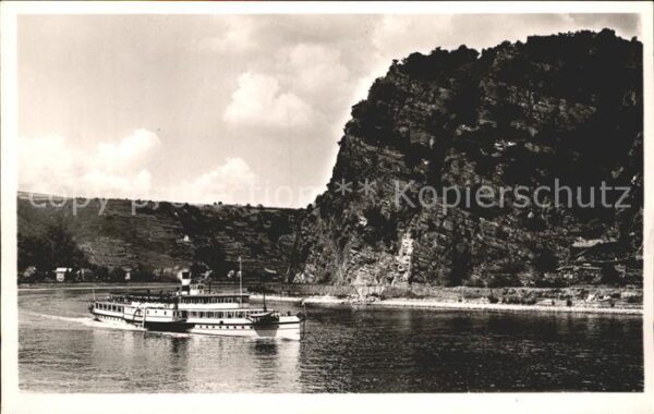 Dampfer Seitenrad Loreleyfelsen