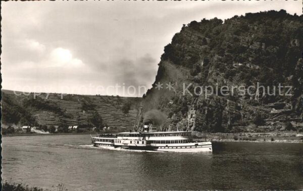 Dampfer Seitenrad Frieden Loreley St. Goarshausen