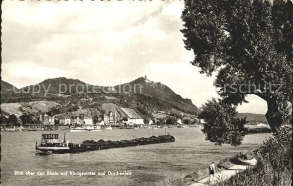 Schiffe Ships Navires Frachtschiff Königswinter Drachenfels