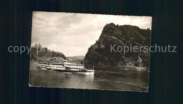 Dampfer Seitenrad Kaiser Wilhelm St. Goarshausen Loreley