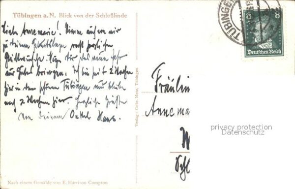 Compton E. H. Tübingen am Neckar Blick von der Schlos – Bild 2