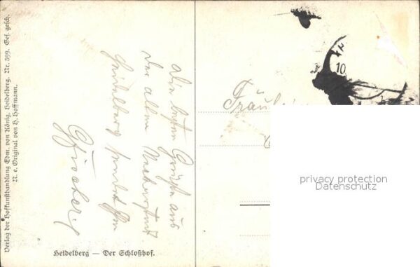 Hoffmann Heinrich Heidelberg Der Schlosshof – Bild 2