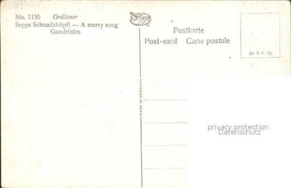 Verlag Degi Nr. 1136 Grützner Sepps Schnadahüpfl – Bild 2