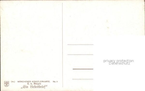 Verlag Muenchner Kunst Nr. 9 E. v. Bergen Ein Liebesbrief – Bild 2
