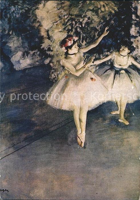 Degas Edgar Zwei Tänzerinnen auf der Bühne Ballerin