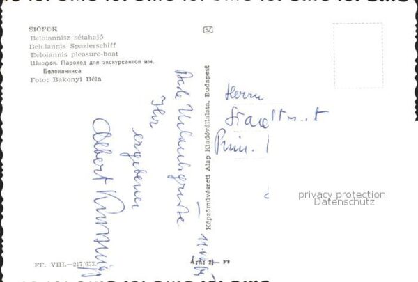 Dampfer Binnenschifffahrt Siofok Beloiannis Spazierschiff – Bild 2