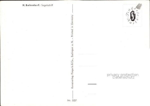 Segelschiffe Künstlerkarte H. Bahndorf – Bild 2