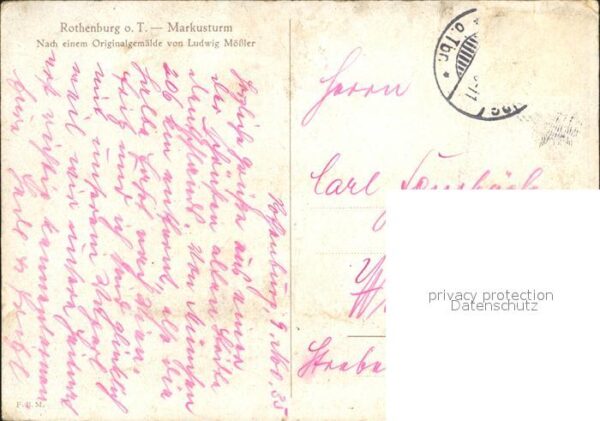 Moessler L. Rothenburg ob der Tauber Markusturm – Bild 2