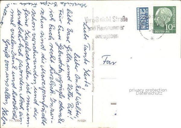 Kuenstlerkarte J. Hecker Bergfrieden – Bild 2