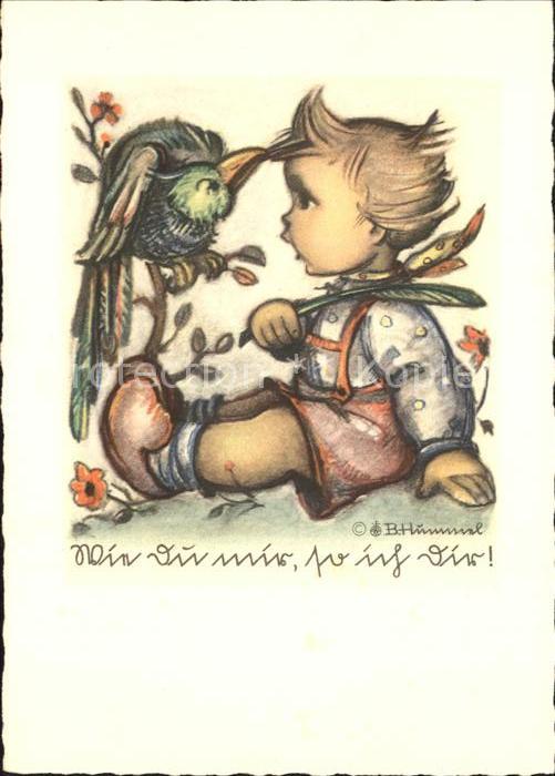 Hummel Nr. 4519 Kind Vogel Feder