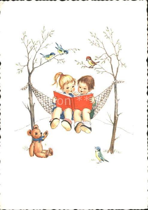 Teddy Teddybaer Teddy-bear Kinder Buch Hängematte Vögel