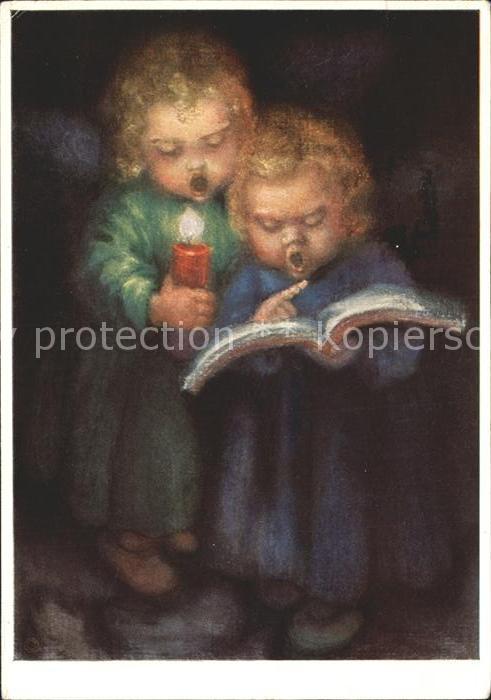 Spoetl Maria Kuenstlerkarte Festprobe Nr. 441 Engel Kerze Buch