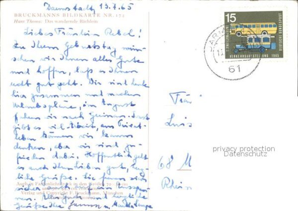 Thoma Hans Das wandernde Bächlein Bruckmann-Verlag – Bild 2
