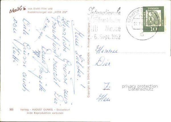 Mecki Nr. 303 Vergiss mein nicht Brief Vogel – Bild 2