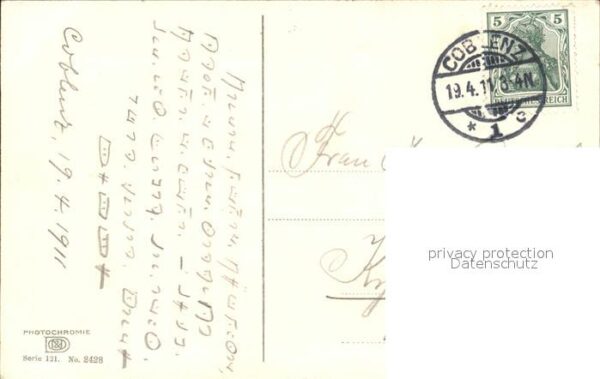 Verlag Photochromie Nr. 2428 Serie 121 Pflanzen Burg – Bild 2