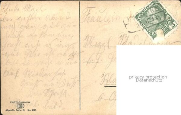 Verlag Photochromie Nr. 485 Enzian Alpenrosen – Bild 2