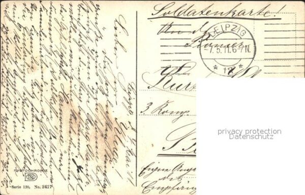 Verlag Photochromie Nr. 2417 Serie 120 Rhein Dampfer Bäume – Bild 2
