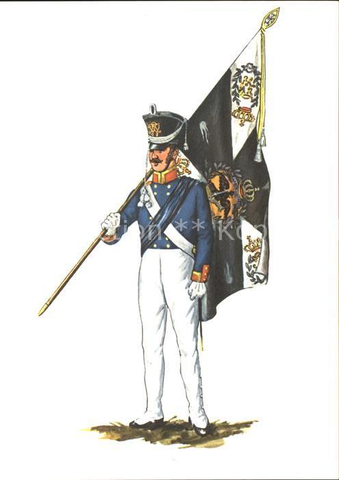 Militaria Infanterie Fahnenträger Preussen um 181