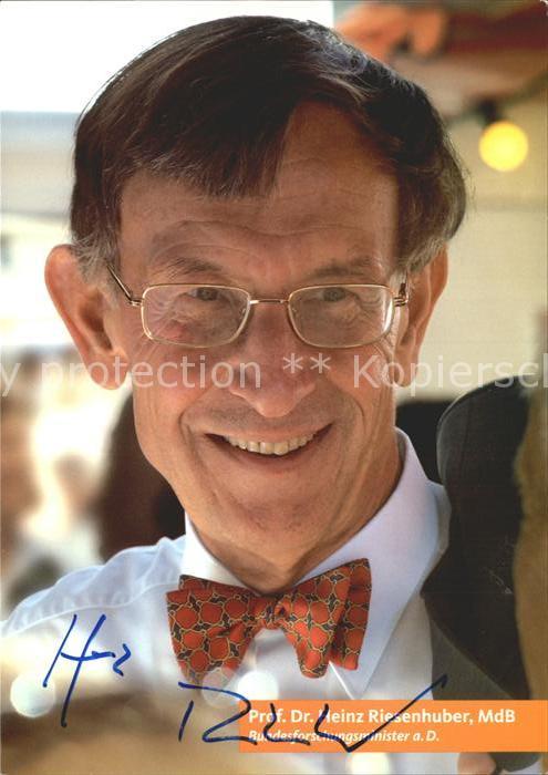 Politiker Prof. Dr. Heinz Riesenhuber Autogramm