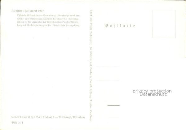 Kuenstlerkarte A. Stangl Oberbayrische Landschaft Küns – Bild 2