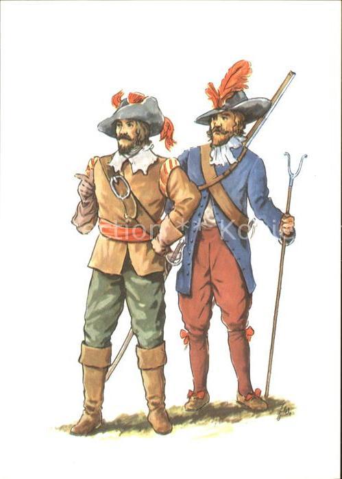 Militaria Infanterie Musketier Offizier 17. Jahrh