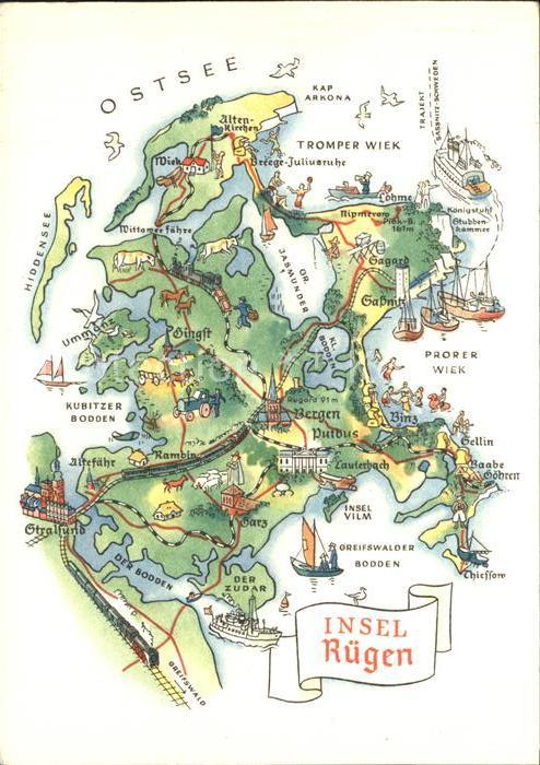 Panoramakarte Insel Rügen
