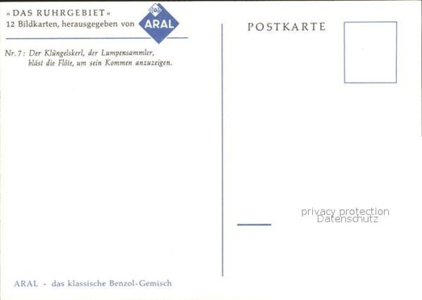 Werbung Reklame Aral Das Ruhrgebiet Bildkarte Nr. 7 Der – Bild 2