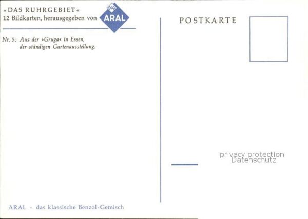 Werbung Reklame Aral Das Ruhrgebiet Bildkarte Nr. 5 Aus – Bild 2