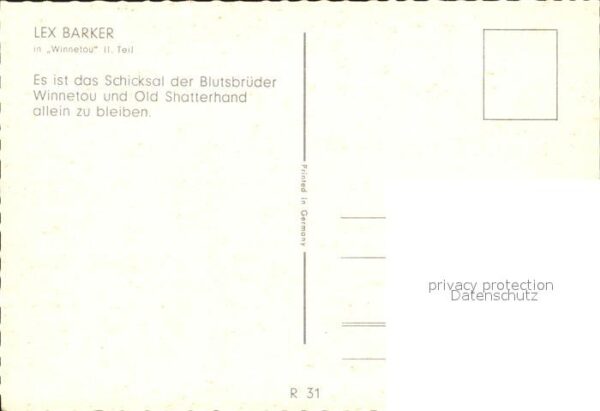 Schauspieler Lex Barker Winnetou – Bild 2