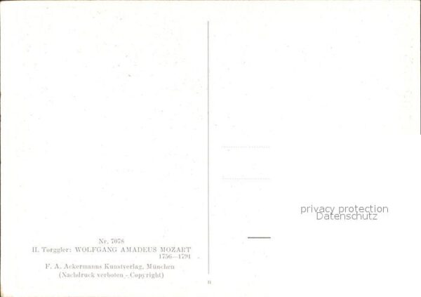 Mozart Wolfgang Amadeus H. Torggler F.-A.-Ackermann-Verlag-Nr. – Bild 2